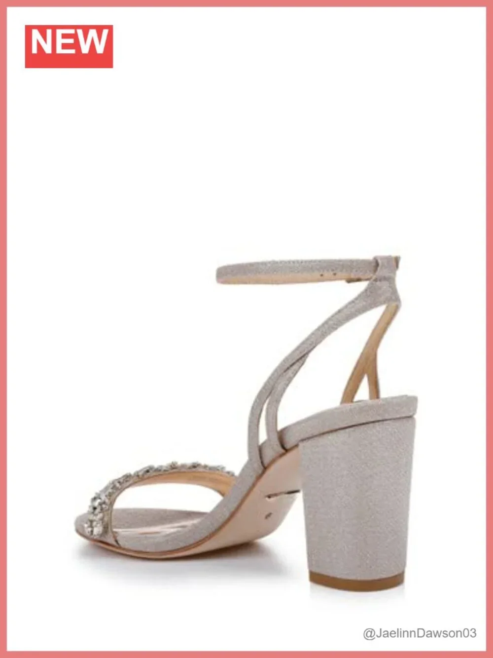 Badgley Mischka Nadine Heeled Sandal Women's Block Heel Evening Wedding
